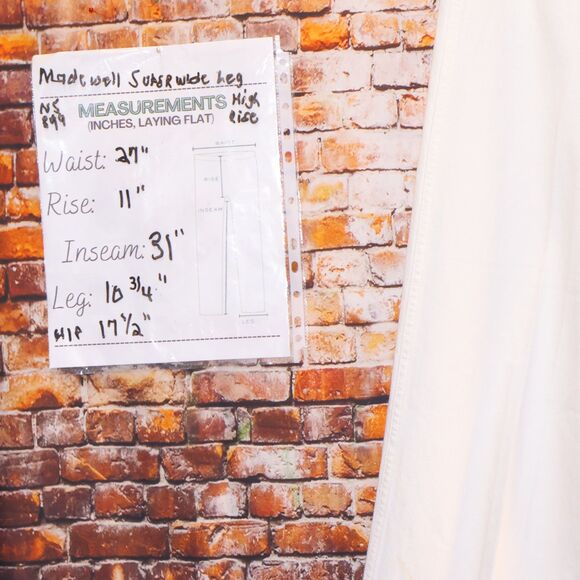 Madewell Slim Fit Superwide High‑Rise Trousers Women’s Size 27 High Waisted - Picture 3 of 10